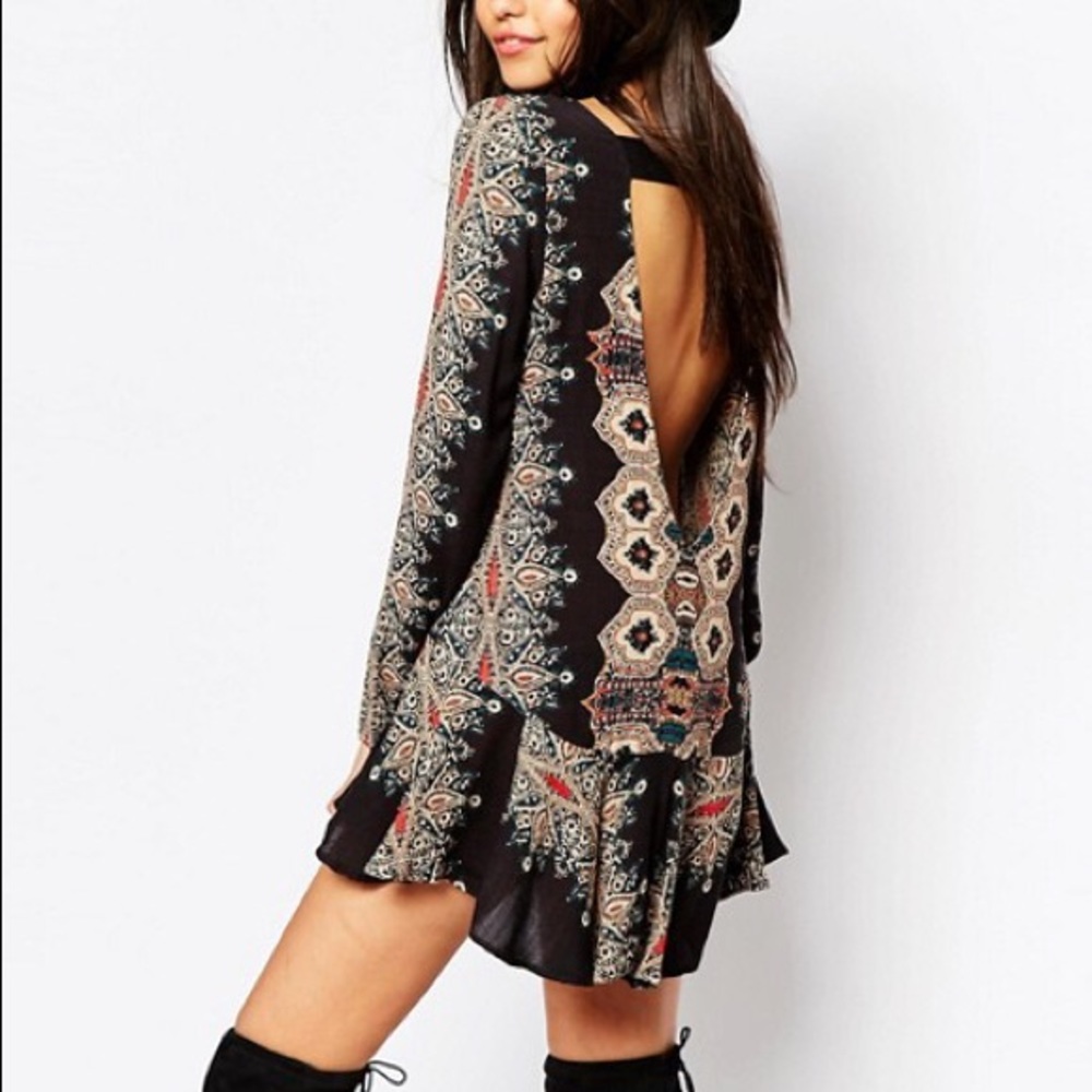 Free People Smooth Talker Open Back Tunic XS